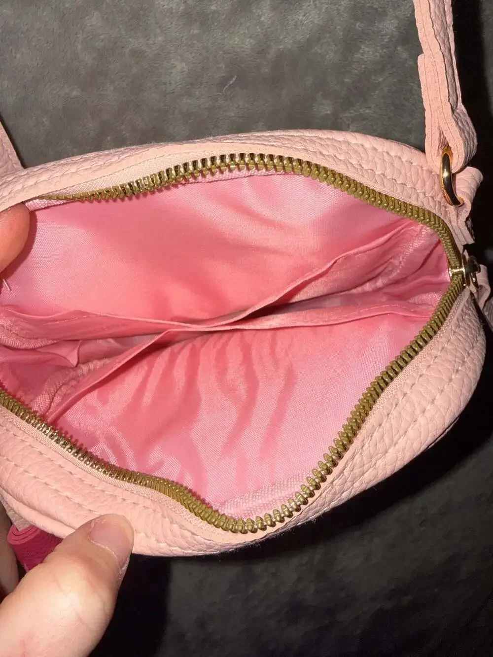 Stoney Clover Lane Pink Heart Initial H Crossbody Bag